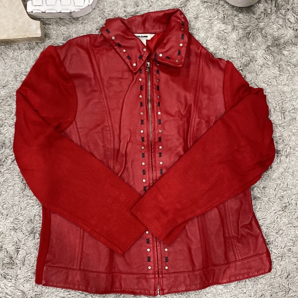 Nygard Womens Vintage Leather & Knit Jacket - Picture 2 of 6